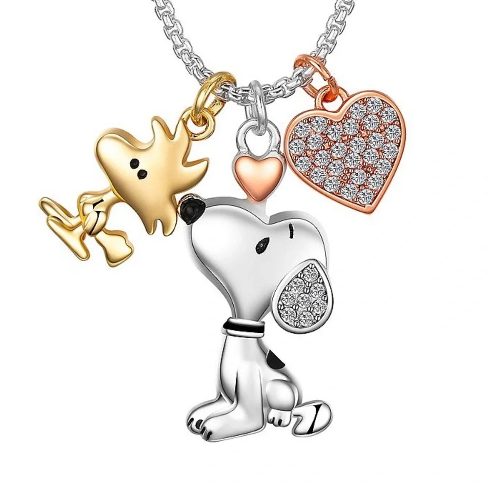 Peanuts Snoopy & Woodstock Multicolor Pendant Necklace - Charming Jewelry NWT
